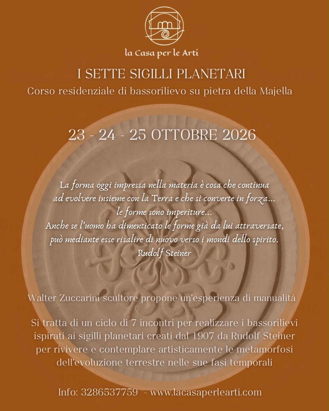 I sette sigilli planetari: corso di bassorilievo su pietra